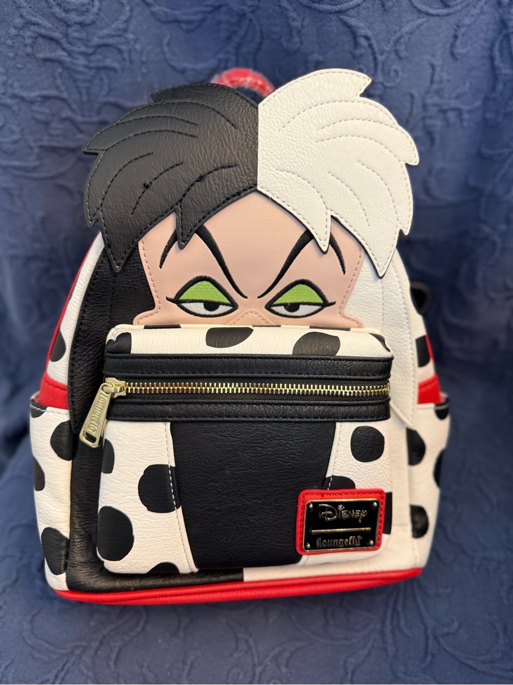 RARE NEW‼️Disney x Loungefly Cruella Dalmation  Backpack - Black, White & Red